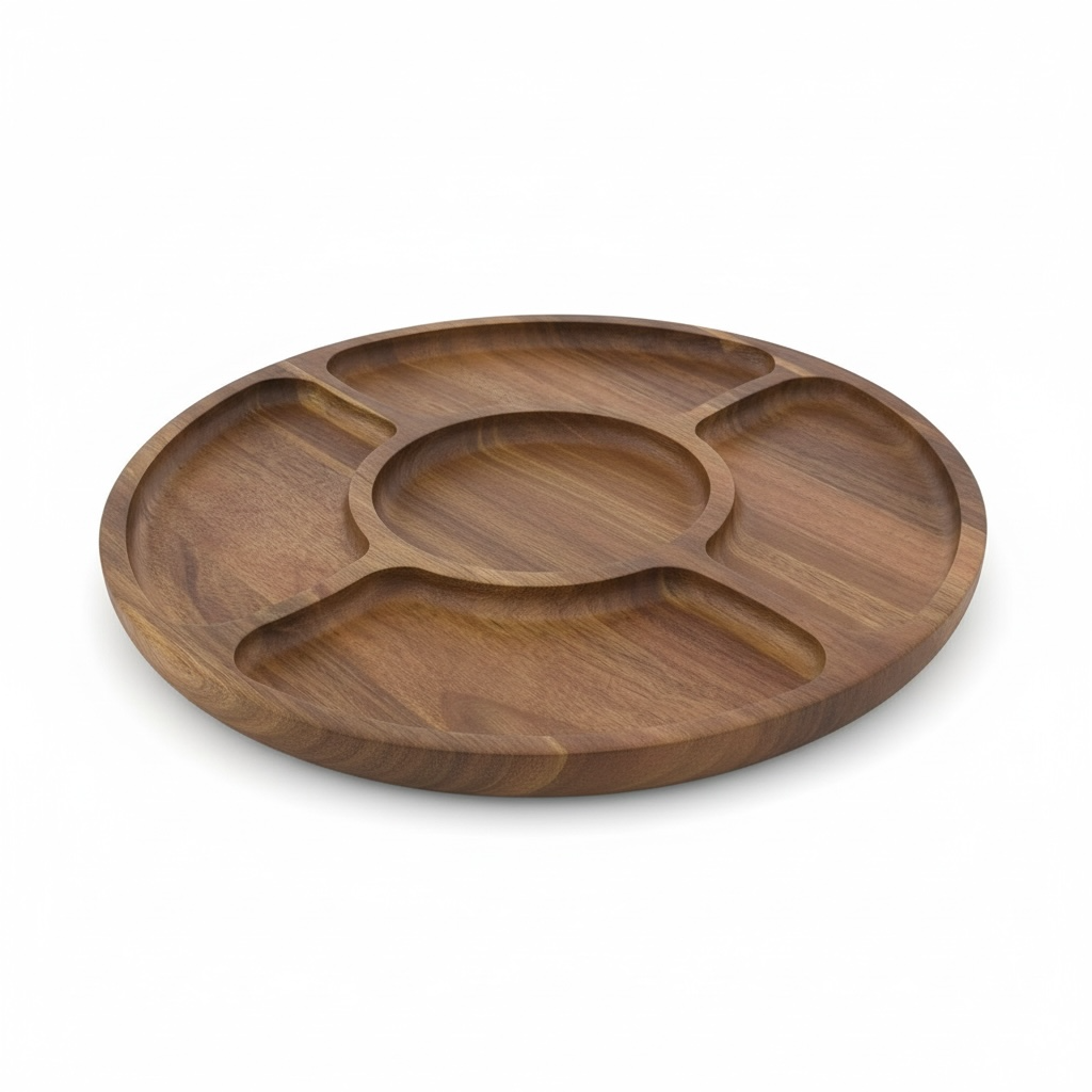 Acacia Wood Serving Tray – 35 x 1.5 cm – Serving Tray for Snacks & Drinks
