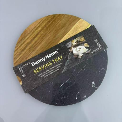 Acacia Wood Serving Tray – 30 x 1.4 cm – Serving Tray for Snacks & Drinks