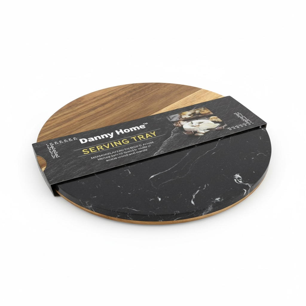 Acacia Wood Serving Tray – 30 x 1.4 cm – Serving Tray for Snacks & Drinks