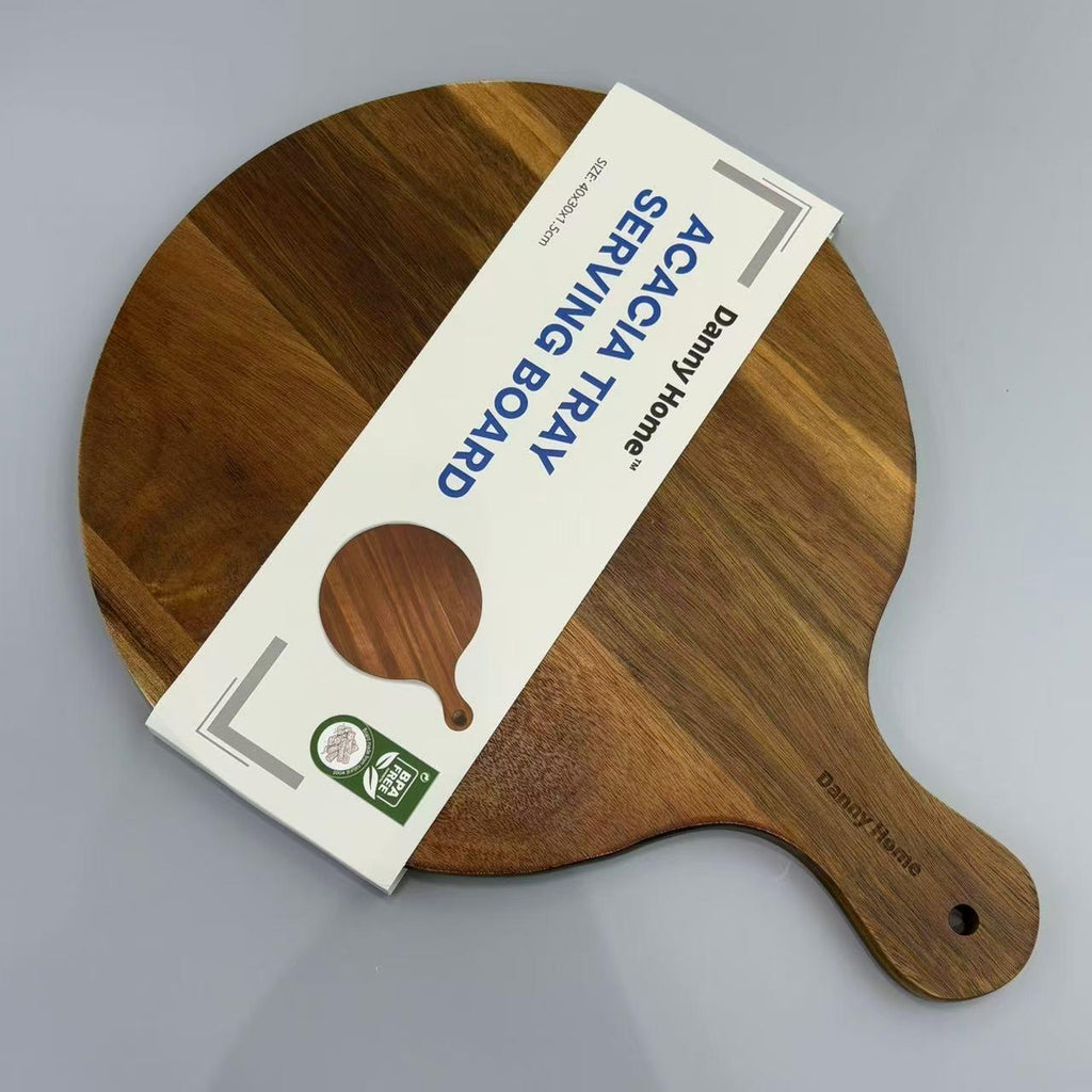 Acacia Wood Serving Tray – 40 x 30 x 1.5 cm – Serving Tray for Snacks & Drinks