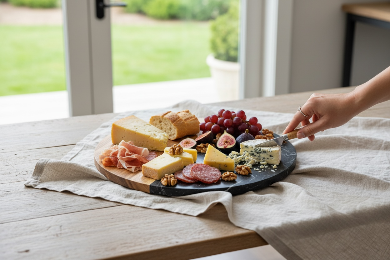 Acacia Wood Serving Tray – 30 x 1.4 cm – Serving Tray for Snacks & Drinks