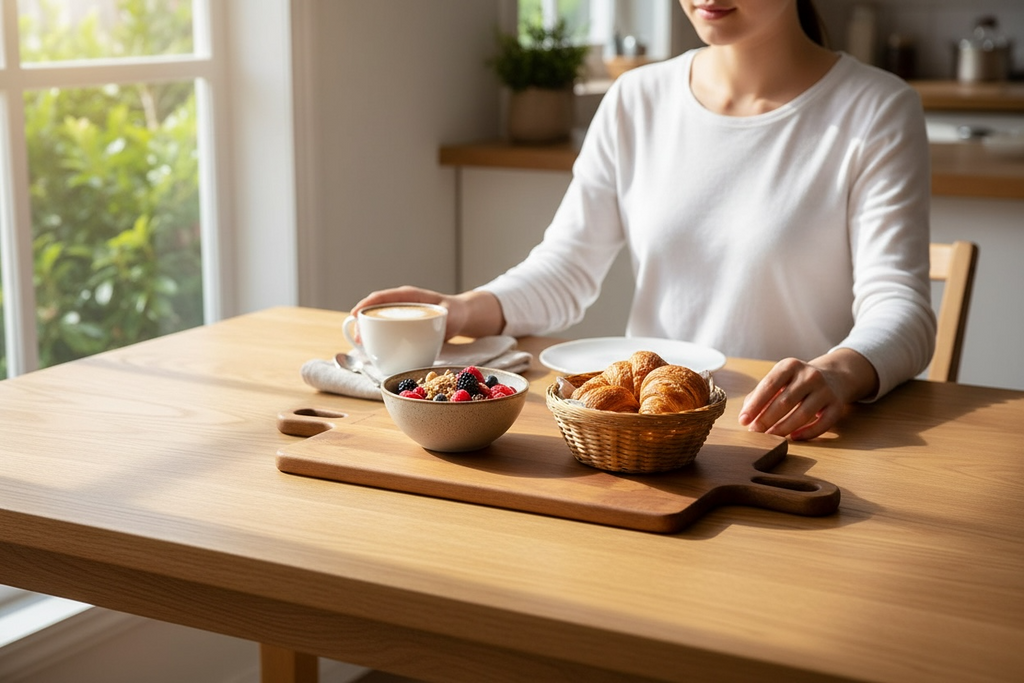 Acacia Wood Serving Tray – 65 x 30 x 1.5 cm – Serving Tray for Snacks & Drinks