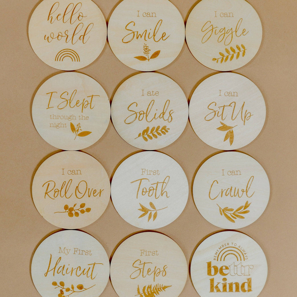 Wooden Milestone Discs