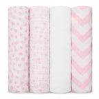 Muslin Swaddle Blankets, Pack of 4, 47" x 47" by Comfy Cubs
