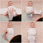 Easy Swaddle Blanket, 3 Pack - 100% Cotton by Comfy Cubs