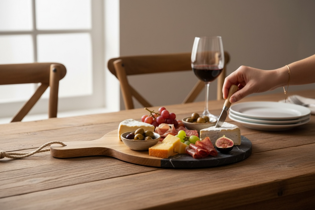 Marble Serving Tray  35x25x1.3cm – Serving Tray for Snacks & Drinks