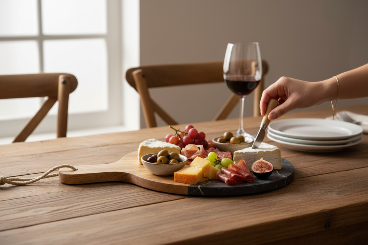 Marble Serving Tray  35x25x1.3cm – Serving Tray for Snacks & Drinks