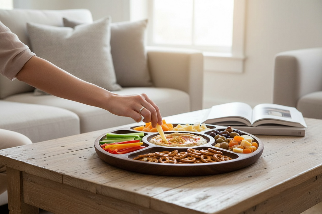 Acacia Wood Serving Tray – 35 x 1.5 cm – Serving Tray for Snacks & Drinks