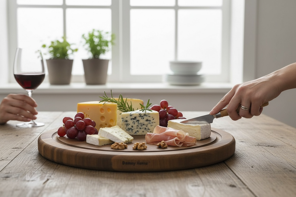 Acacia Wood Cutting Board – 35 x 1.5 cm – Wooden Cutting Board for Food Prep