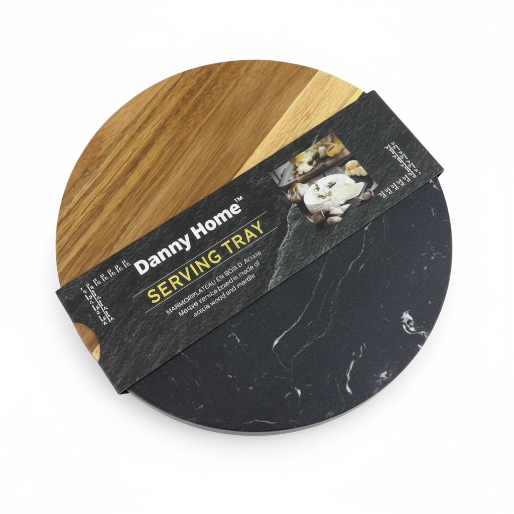 Acacia Wood Serving Tray – 30 x 1.4 cm – Serving Tray for Snacks & Drinks