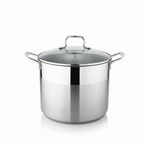 9L Stainless Steel Stock Pot – 24 x 20 cm – Home & Kitchen Use
