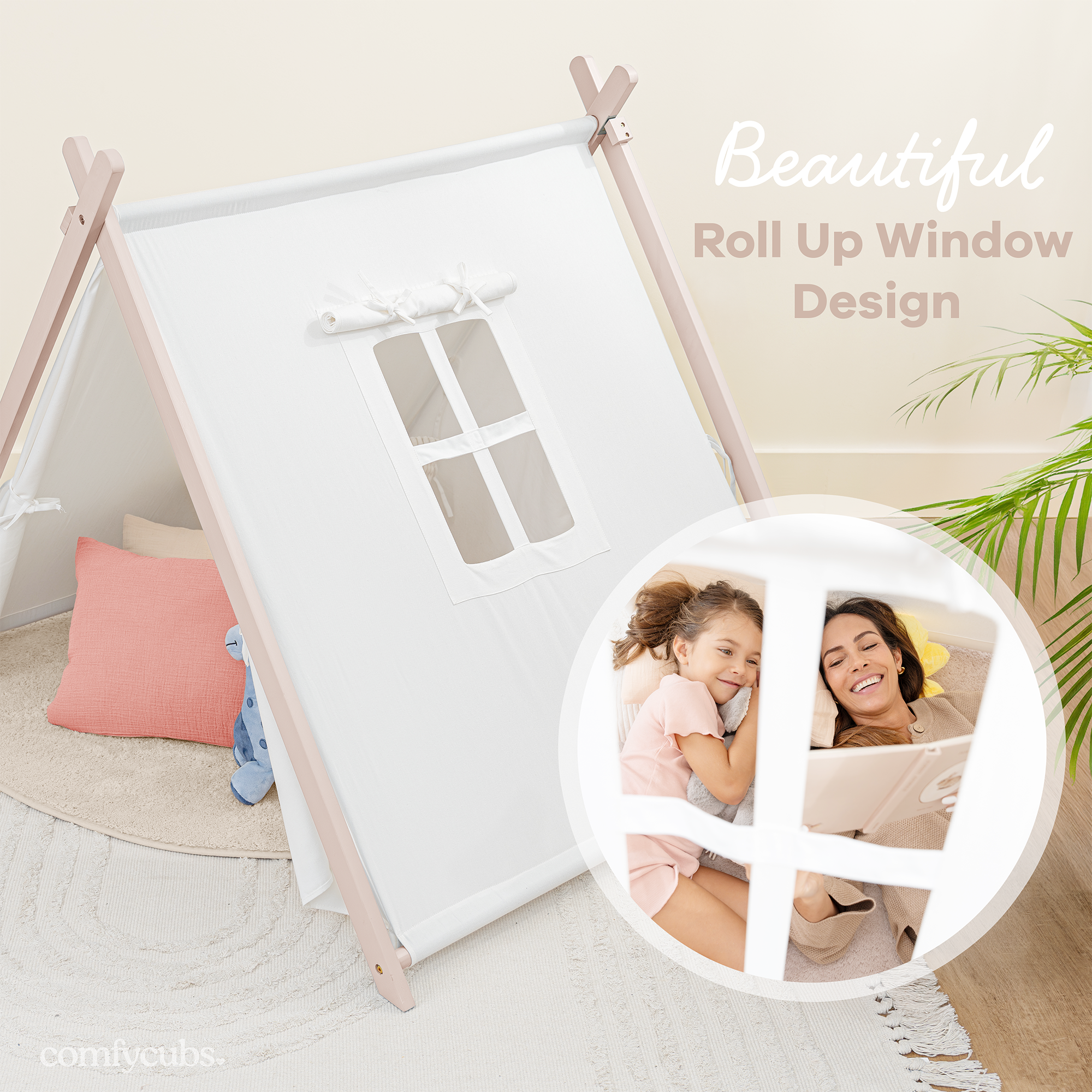 Kids Play Tent, Indoor Canvas Play Tent by Comfy Cubs