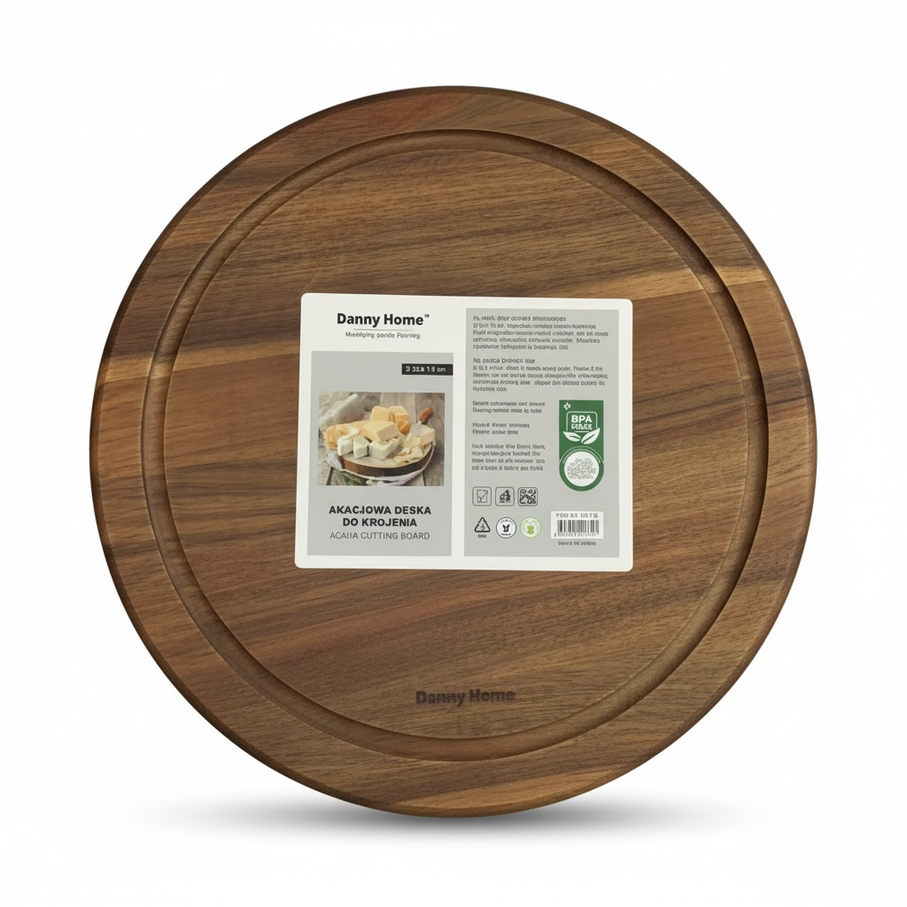 Acacia Wood Cutting Board – 35 x 1.5 cm – Wooden Cutting Board for Food Prep