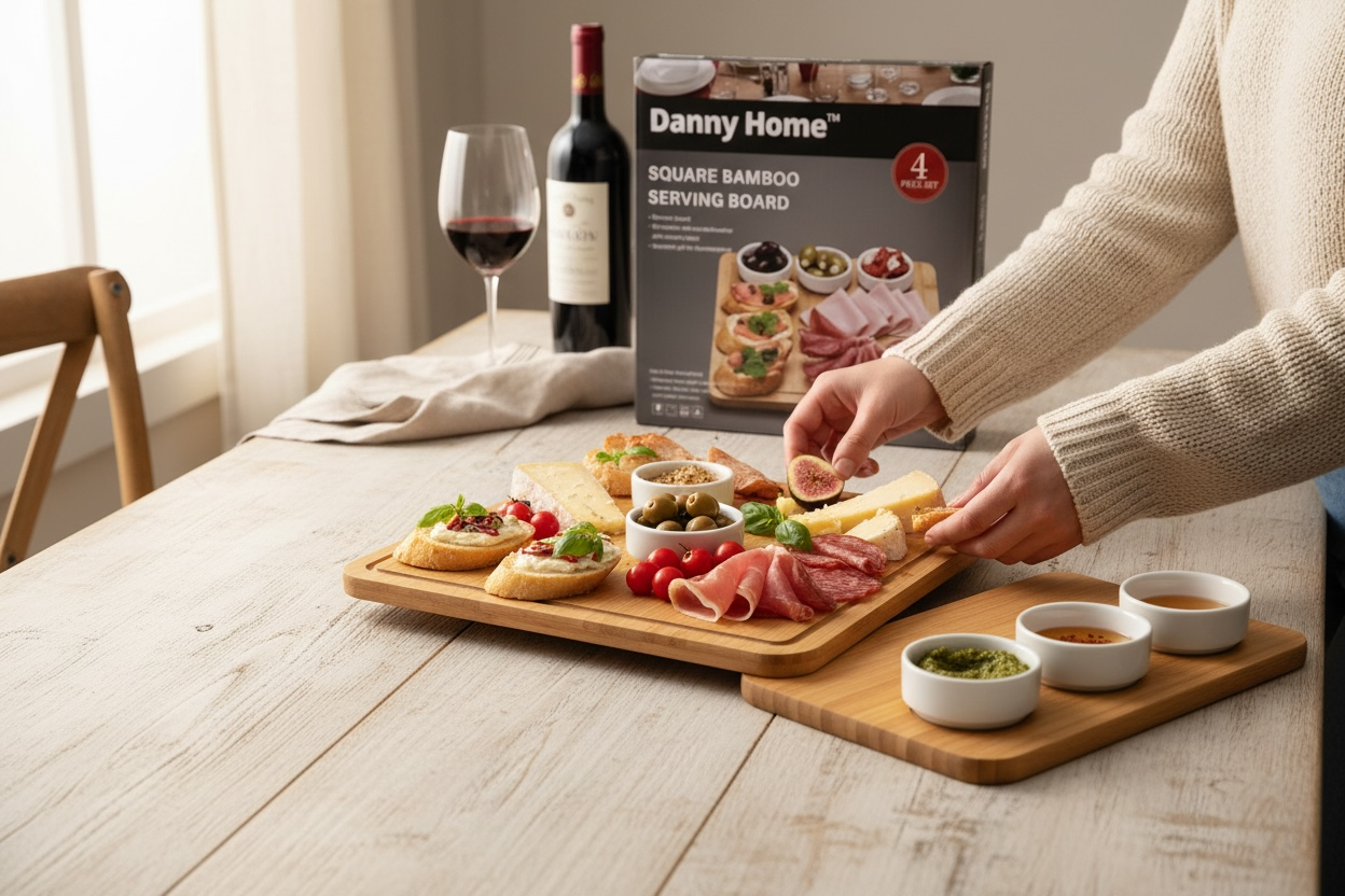 Bamboo Serving Bowl – Serving Bowl for Salads & Sides