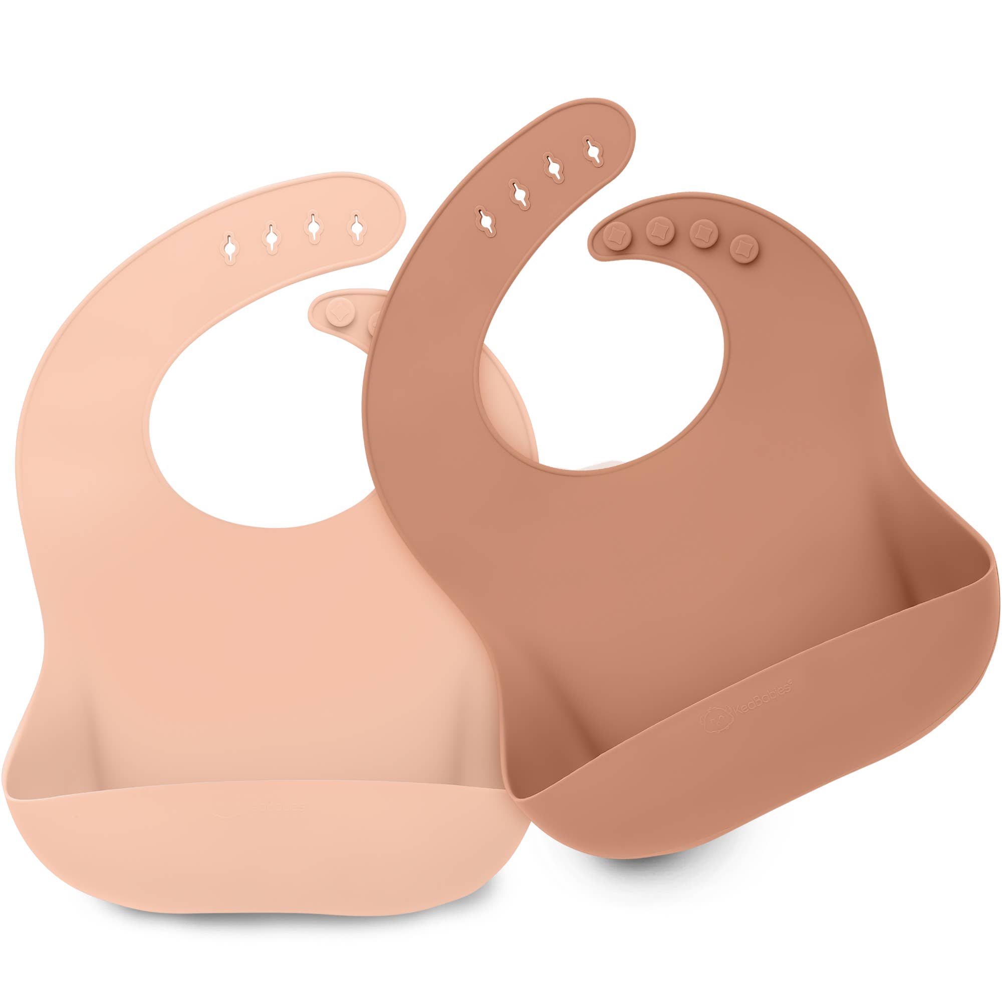 2-Pack Prep Silicone Bibs for Babies, Toddlers, Boys, Girls