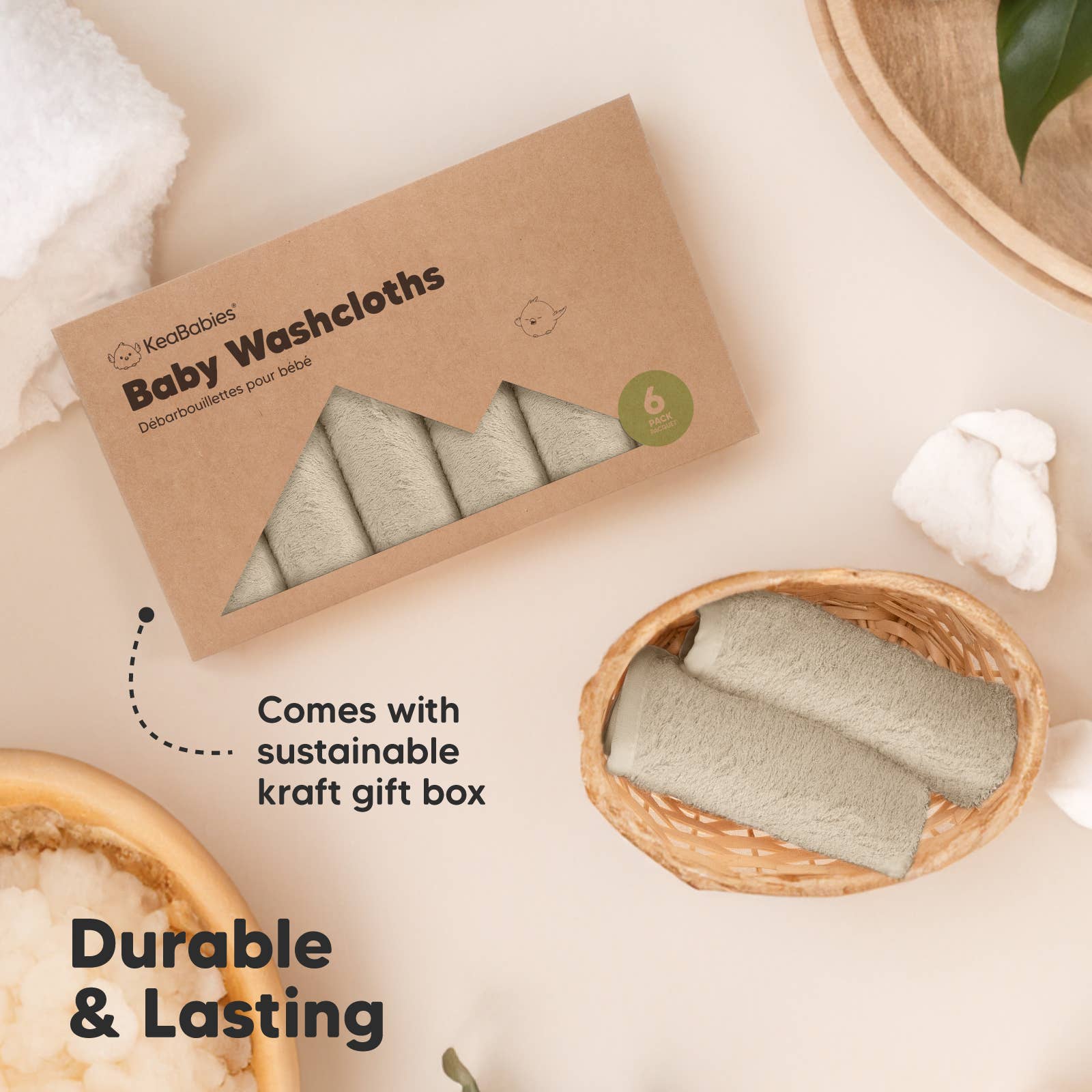 6-Pack Baby Wash Cloths