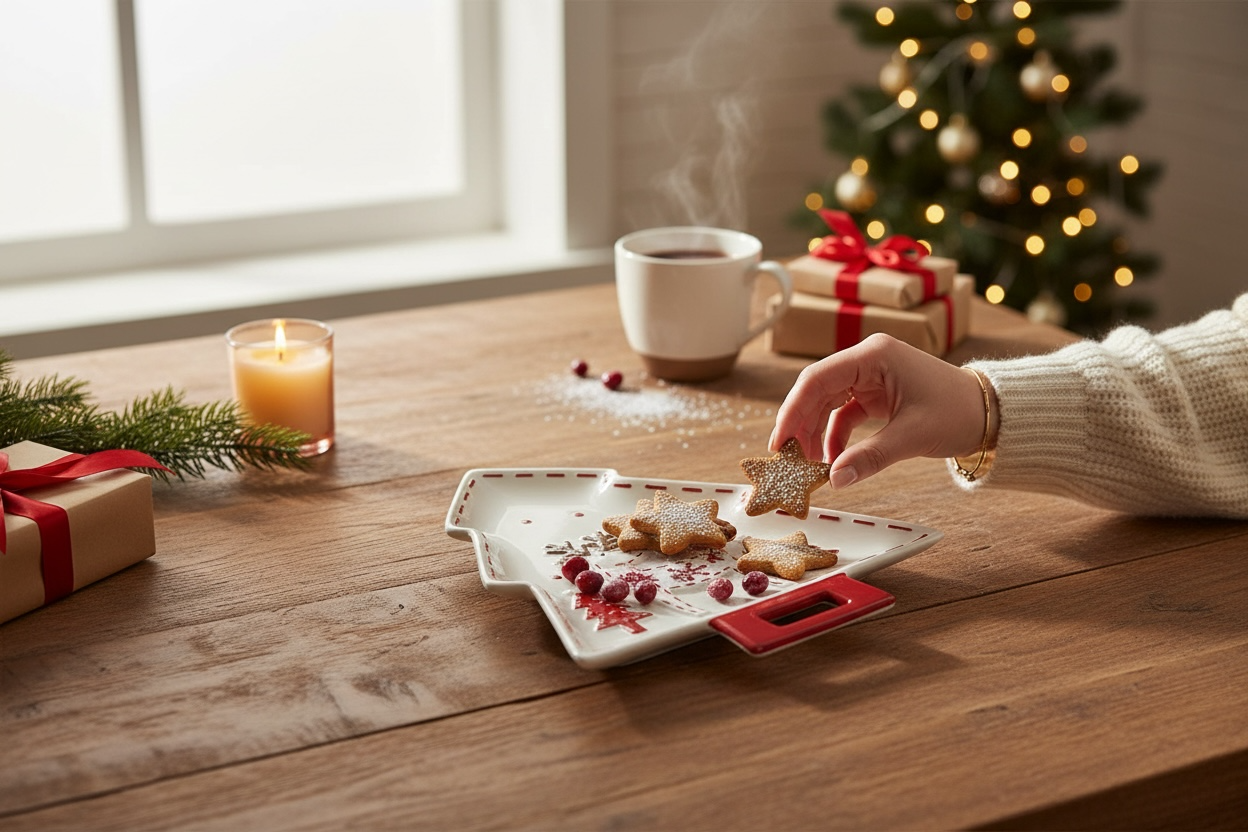 SALE! Christmas Tree Tray - Snacks and Serving Decor