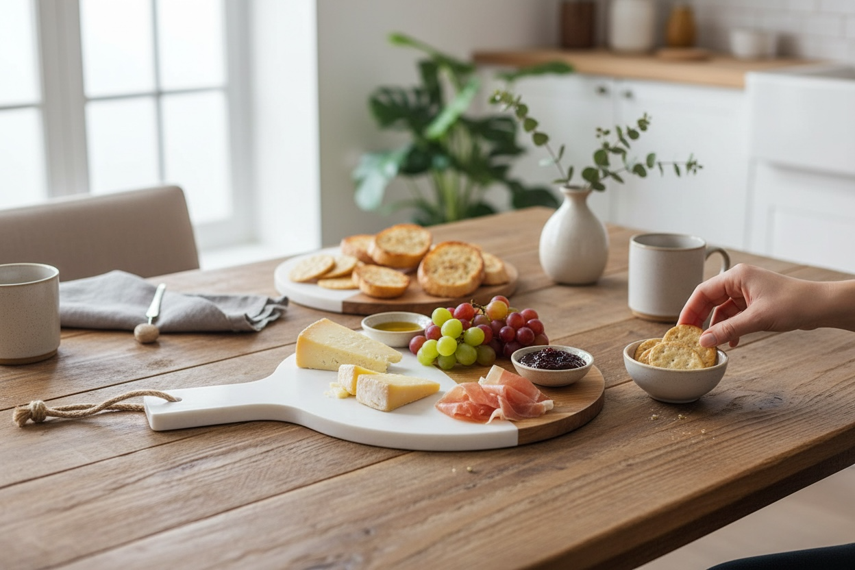 Marble Serving Tray  35x25x1.3cm – Serving Tray for Snacks & Drinks