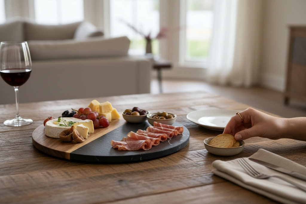 Acacia Wood Serving Tray – 30 x 1.4 cm – Serving Tray for Snacks & Drinks