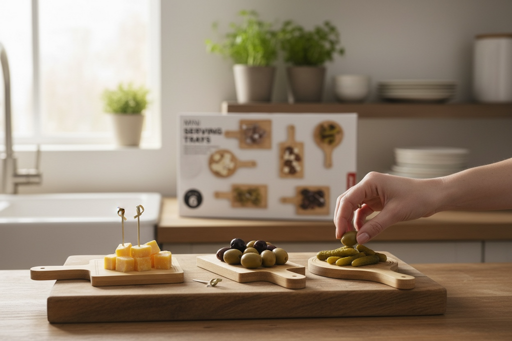 Mini Bamboo Serving Trays – Serving Tray for Snacks & Hors d'oeuvres