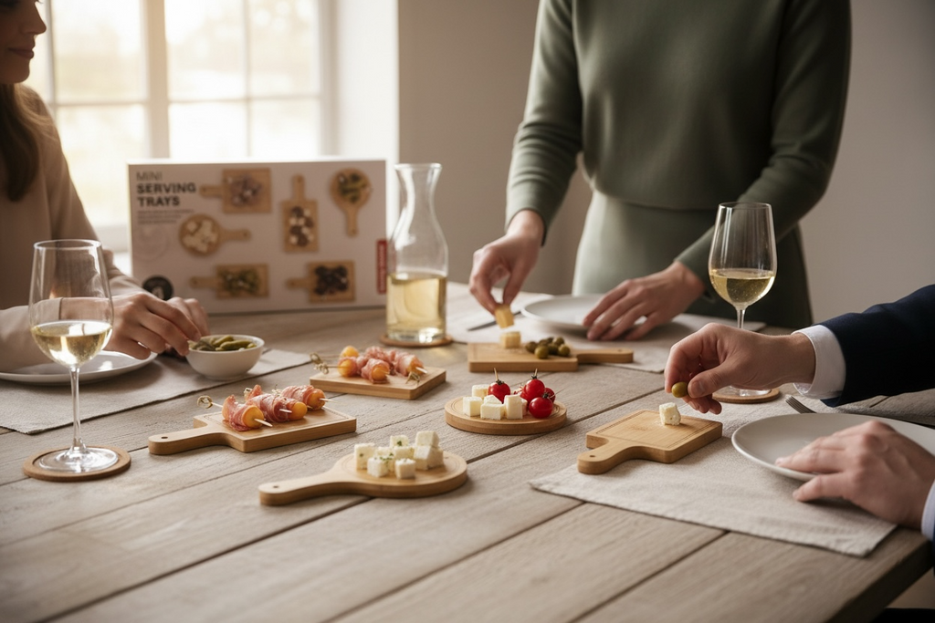 Mini Bamboo Serving Trays – Serving Tray for Snacks & Hors d'oeuvres
