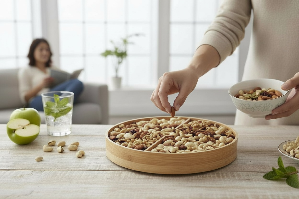 Bamboo Snack Box – 30 x 30 x 4 cm – Kitchen Snack Storage Box