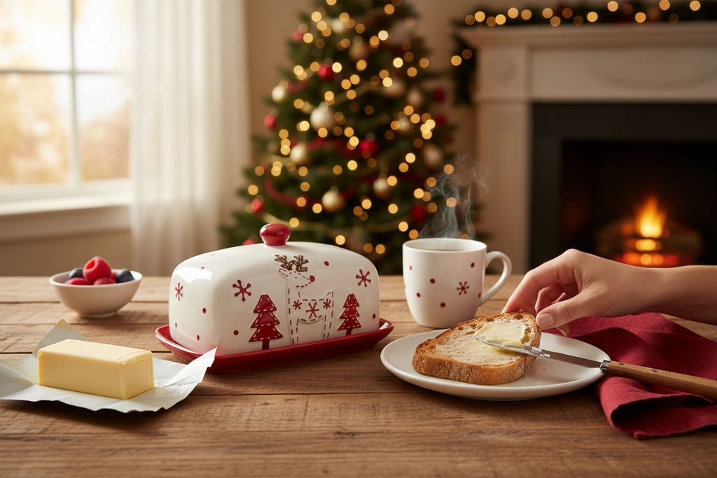 SALE! Christmas Butter Tray - Kitchen and Home