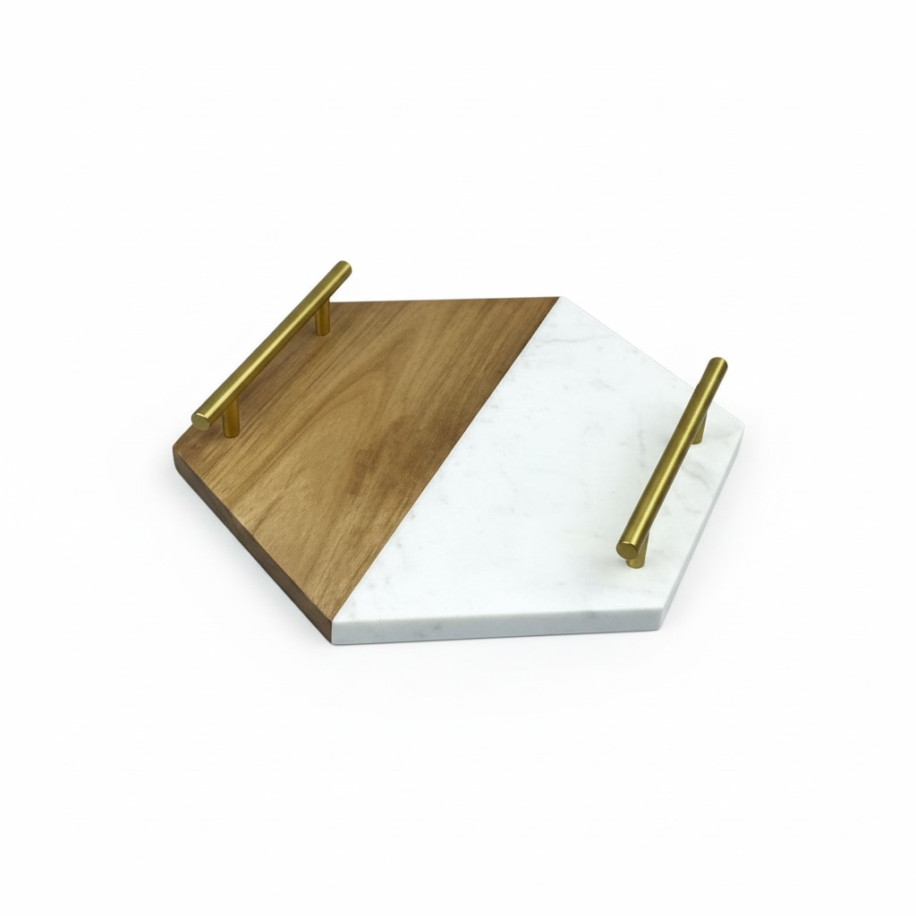 Serving Tray 25x25x1.3 cm – Serving Tray for Snacks & Drinks
