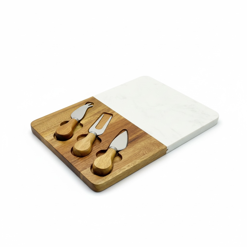 Marble Serving Tray 35x25x1.3cm – Serving Tray for Snacks & Drinks