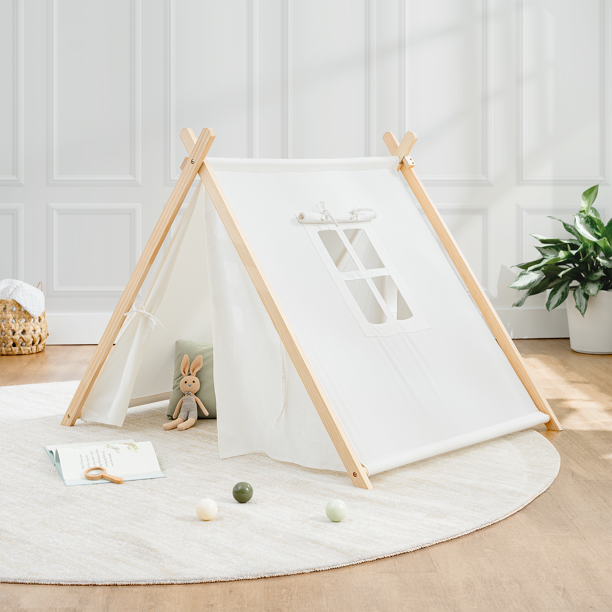 Kids Play Tent, Indoor Canvas Play Tent by Comfy Cubs