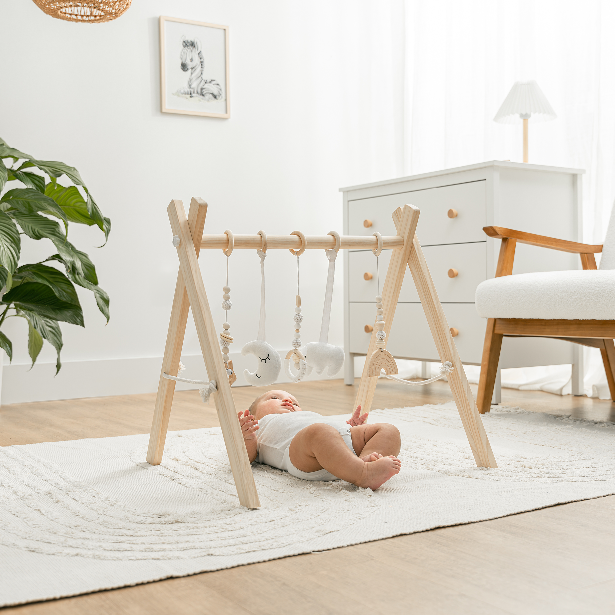 Wooden Baby Play Gym, Baby Activity Gym by Comfy Cubs