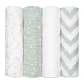 Muslin Swaddle Blankets, Pack of 4, 47" x 47" by Comfy Cubs