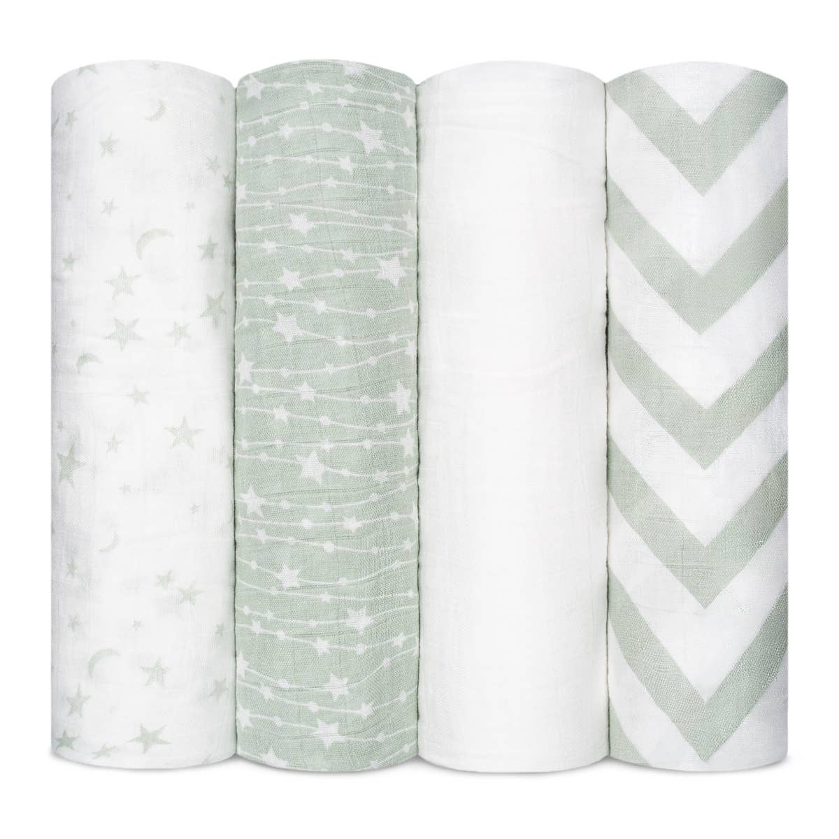 Muslin Swaddle Blankets, Pack of 4, 47" x 47" by Comfy Cubs