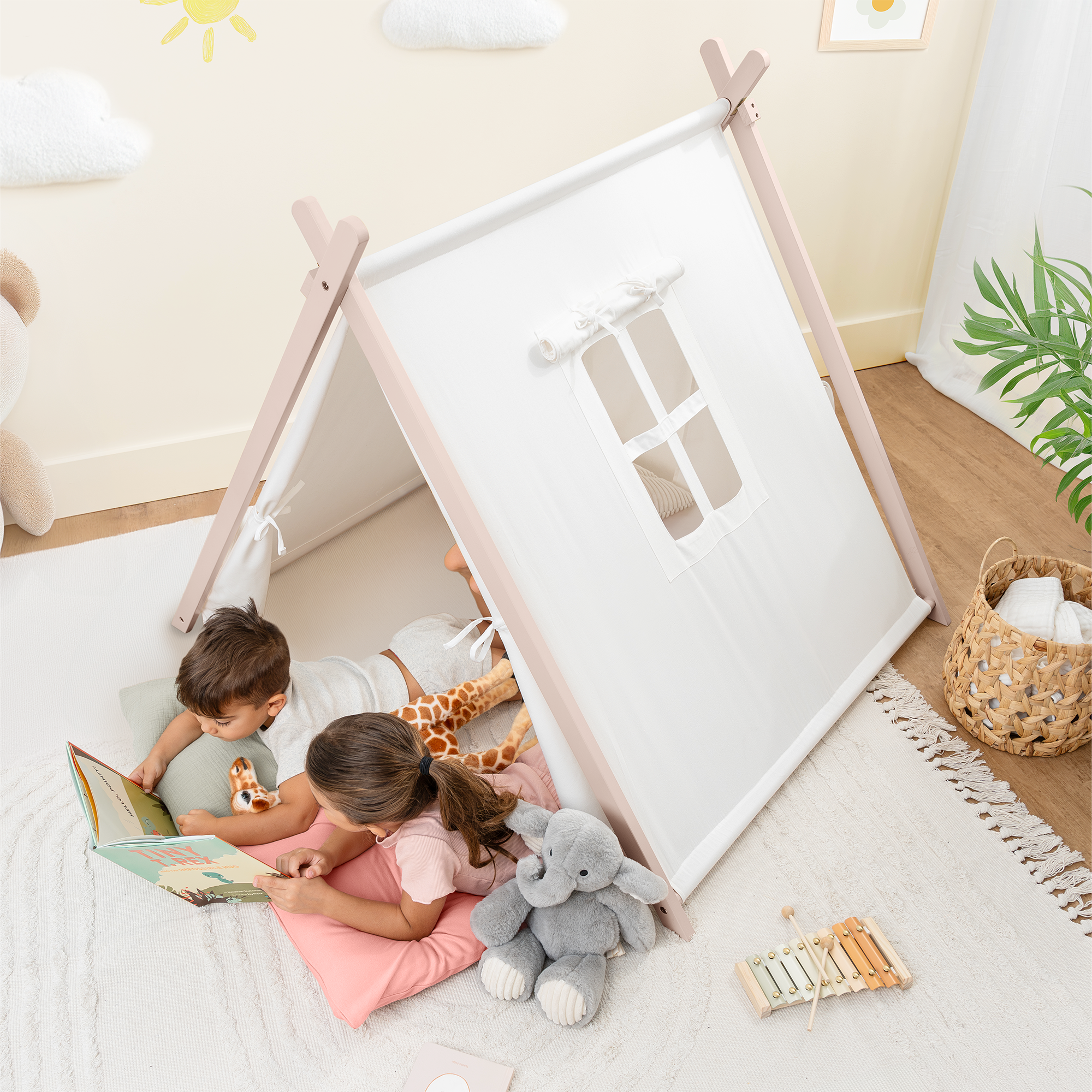 Kids Play Tent, Indoor Canvas Play Tent by Comfy Cubs